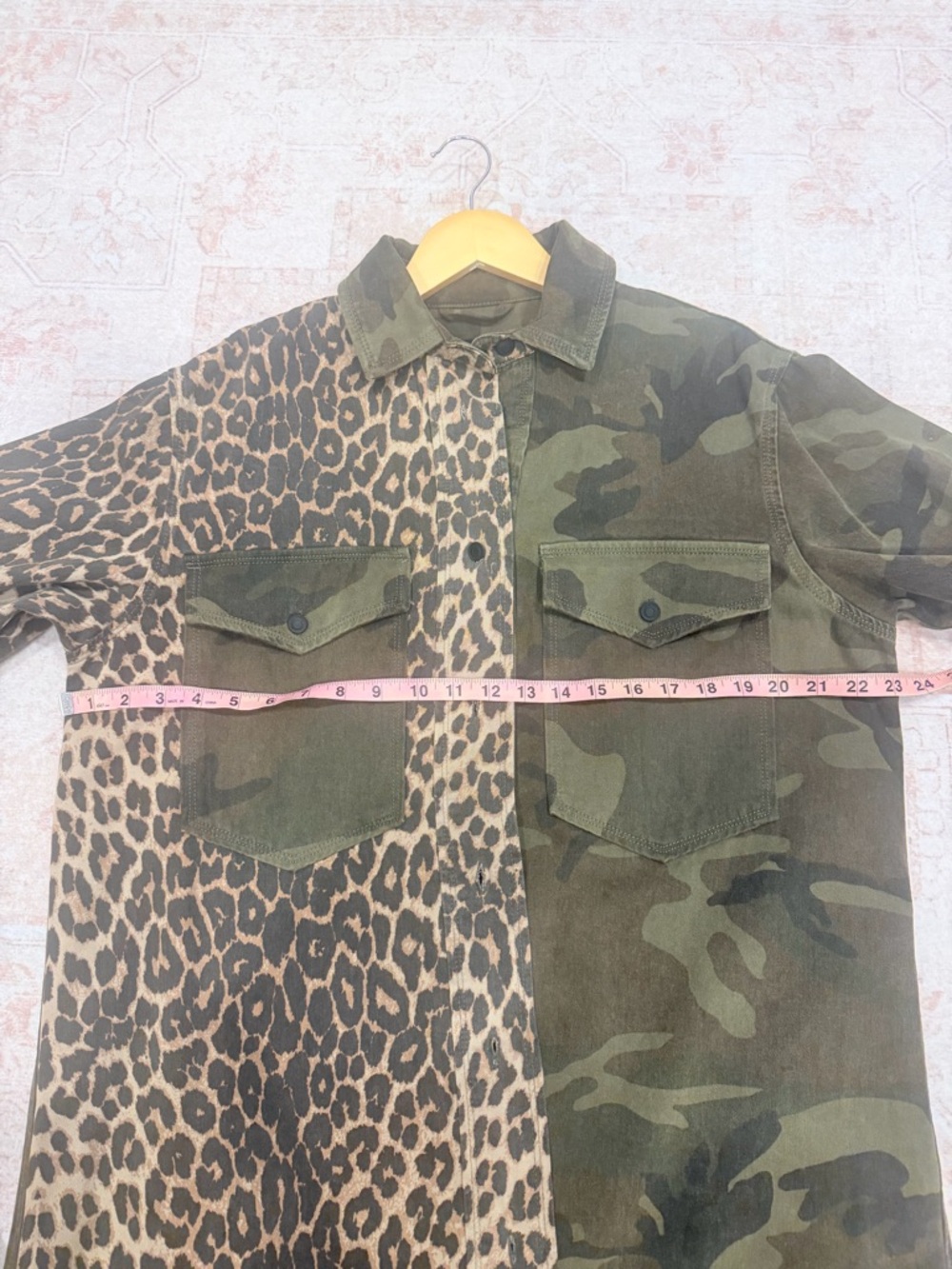 All Saints Lily Camo & Leopard Long Sleeve Shirtdress - Picture 8 of 9